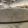 Light Beige Curved Back Sofa with Curled Arms