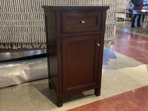 Espresso Brown Single Drawer Storage Cabinet