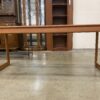 KOMFORT Vintage Mid-Century Modern Danish Teak Console Table with Dark Glass