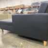Black Modern L Shaped Sectional Futon with Storage