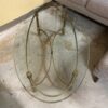 Wide Oval Brass Top Coffee Table