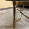 Wide Oval Brass Top Coffee Table
