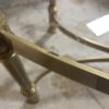 Wide Oval Brass Top Coffee Table