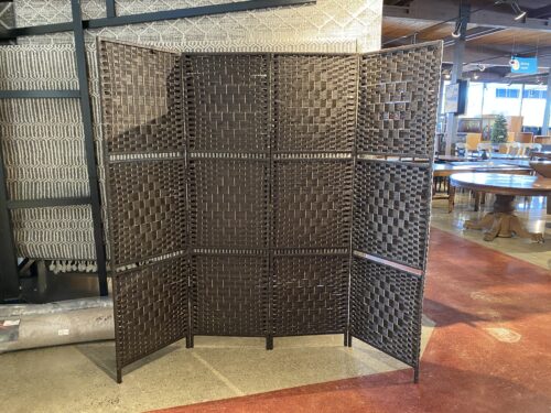 Earthy Woven 4-Panel Roomer Divider