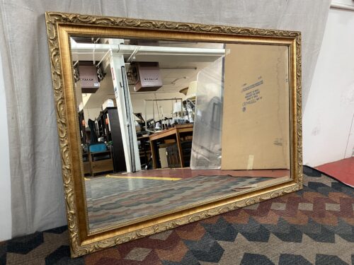 Ornate Gold Painted Rectangular Wall Mirror