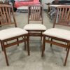 STAKMORE Cherry Folding Chairs (Set of 3)