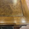 2-Drawer Leather-Top Coffee Table w/ Gold Trim