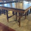 Square 5-Leg Folk Style Dining Table