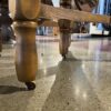 Square 5-Leg Folk Style Dining Table