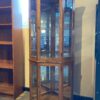 PULASKI Oak 2-Door Glass Shelf Corner Curio Cabinet