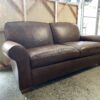LEE INDUSTRIES Brown Leather 2 Seater Sofa