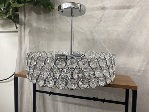 CANARM Alice 3-Light Semi Flush w/ Crystal Accents