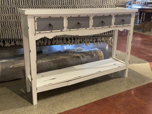 Shallow Rustic 2-Drawer Entry Table