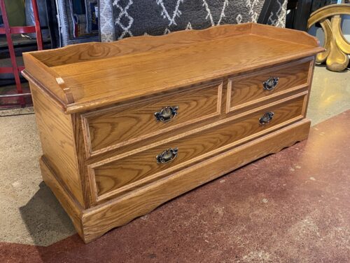 Warm Blonde Lift Top Storage Chest w/ Lip