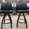 Black Vinyl Swivel Barstool (Set of 4)