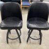 Black Vinyl Swivel Barstool (Set of 4)