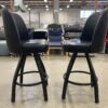 Black Vinyl Swivel Barstool (Set of 4)