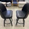 Black Vinyl Swivel Barstool (Set of 4)