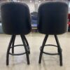 Black Vinyl Swivel Barstool (Set of 4)