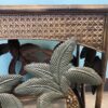 Metal Rattan Design Palm Tree End Table