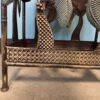 Metal Rattan Design Palm Tree End Table