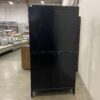 Black and Champagne Chinoiserie China Hutch with Glass Doors and Painted Details