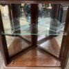 Lighted Wooden Mirrored 5-Shelf Corner Display Case