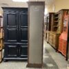 Lighted Wooden Mirrored 5-Shelf Corner Display Case