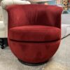 Red Rose Swivel Lounge Chair