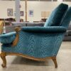 Vintage Style Emerald Green Velvet Accent Chair