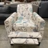 NOBLE HOUSE Darvis Blue and Cream Reclining Accent Chair