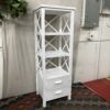 White 2-Drawer 3-Shelf Display Case