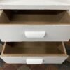 White 2-Drawer 3-Shelf Display Case