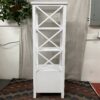White 2-Drawer 3-Shelf Display Case