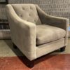 MAXHOME Plush Neutral Warm Grey Tufted Armchair