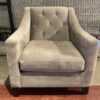 MAXHOME Plush Neutral Warm Grey Tufted Armchair