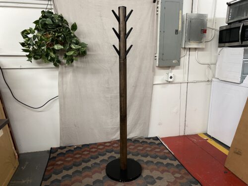 Modern Wood & Metal 9 Hook Coat Rack