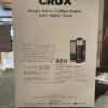 CRUX Single Serve Coffee Maker with Water Tank
