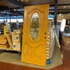 Warm Blonde Oval Lighted Entry Door
