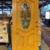 Warm Blonde Oval Lighted Entry Door