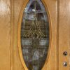 Warm Blonde Oval Lighted Entry Door