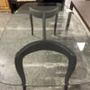 Glass-Top Dining Table w/ Black Base