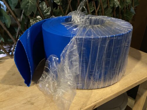 HYDROMAXX 4"x50' PVC Flat Blue Discharge Hose