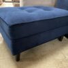JONATHAN LOUIS Dark Blue Tufted Ottoman