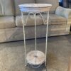 White 2-Tier Metal Frame Plant Stand