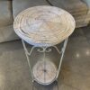 White 2-Tier Metal Frame Plant Stand