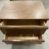 DIXIE Vintage Mid-Century Modern Walnut 2 Drawer Nightstand with Recessed Drawers (Set of 2)