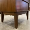DIXIE Vintage Mid-Century Modern Walnut 2 Drawer Nightstand with Recessed Drawers (Set of 2)
