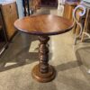Circular Wooden Pedestal Side Table