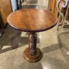 Circular Wooden Pedestal Side Table